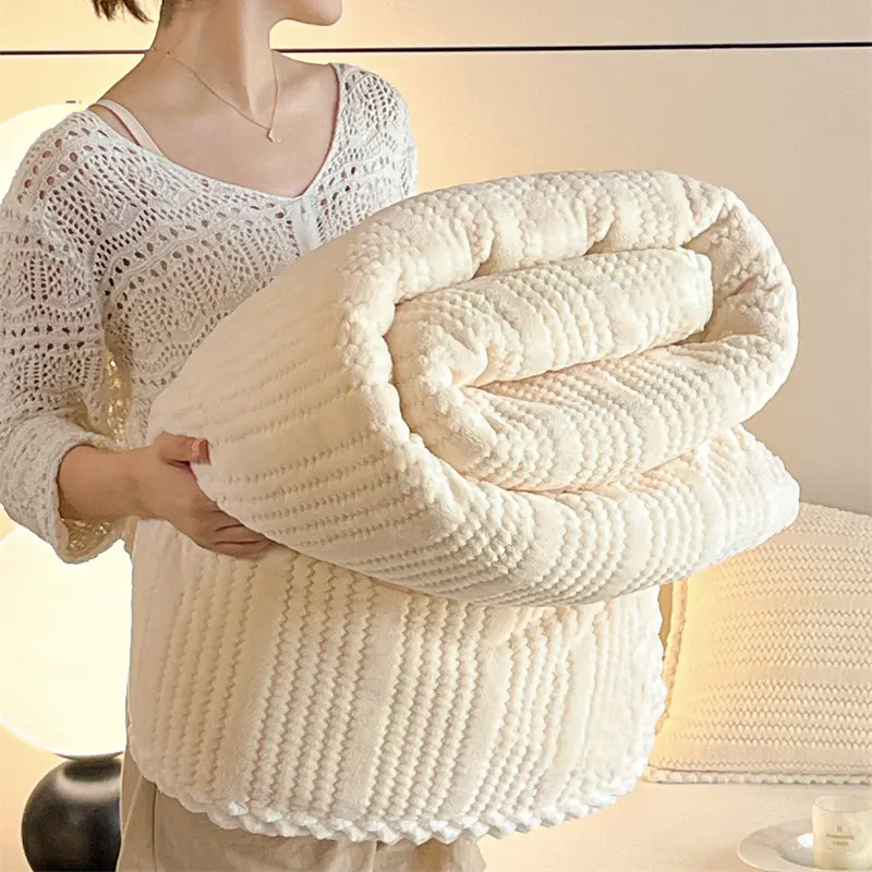 Knitted Velvet Blanket,Green Soft Flannel Fleece Sofa Bed Cover,Thickened,Warmth Plush Home Bedding For Winter Autumn 120*200cm