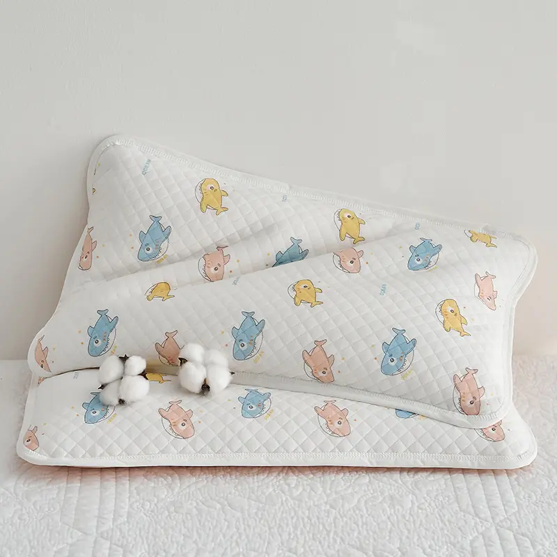 1pc Carton Pillow For Kids Boy Girl,Cotton+Cooling Fiber Double Side Pillowcase,Neck Support Pillow Inner Drop Shipping 50*35cm