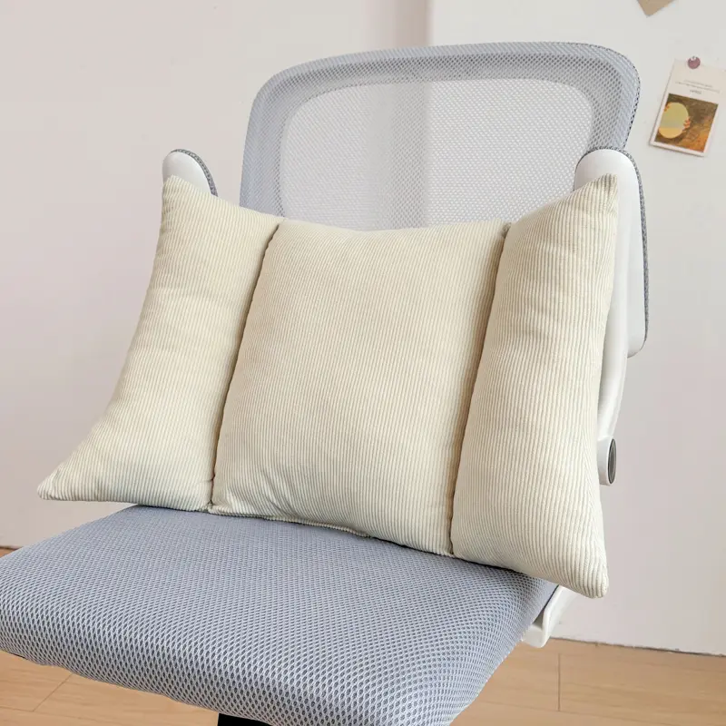 Seat Back Support Lumbar Pillow Sofa Corduroy Waist Cushion for Home Office Car Chair Decor Drop Shipping cojines para sillaa
