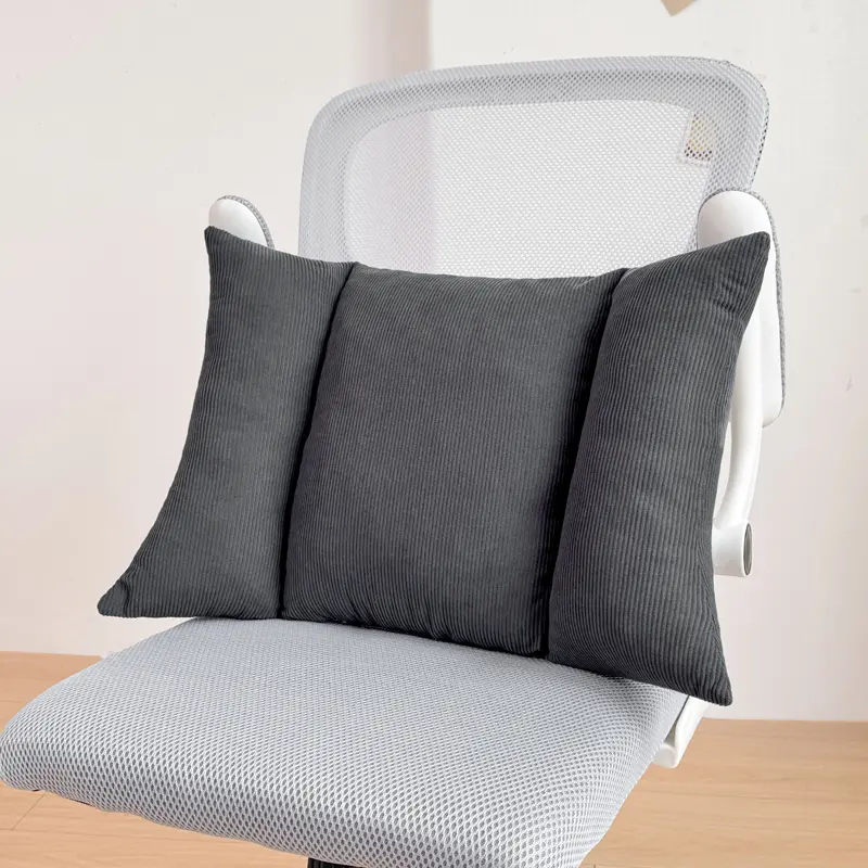 Seat Back Support Lumbar Pillow Sofa Corduroy Waist Cushion for Home Office Car Chair Decor Drop Shipping cojines para sillaa