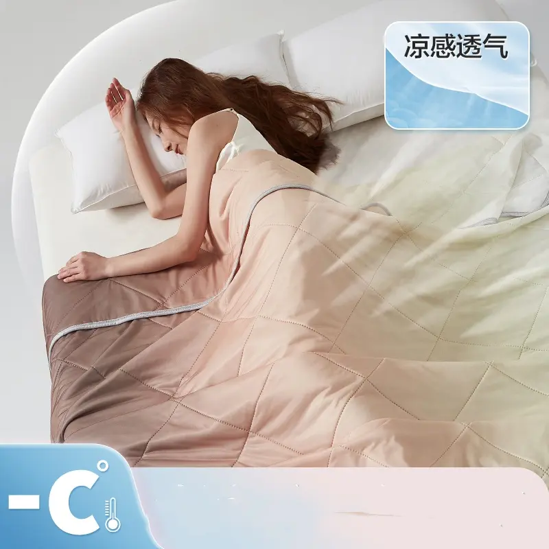 Summer Cooling Quilt,Fashion Gradient Color Air Condition Comforter,Lightweight Blanket Bed Cover For Home Queen Drop Shipping