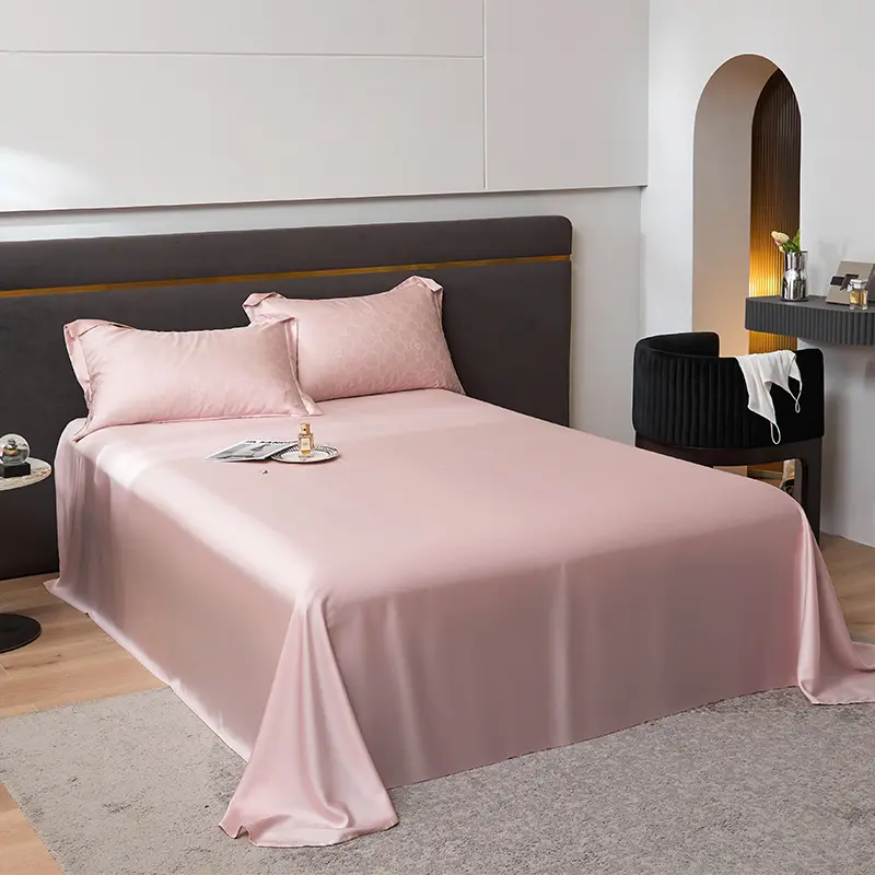 LF Tencel Top Sheet Set 60S Lyocell Fiber 800TC Eucalypt Fiber US Queen Degradable Home Bedding Set Cool Silky Sheet Pillowcase
