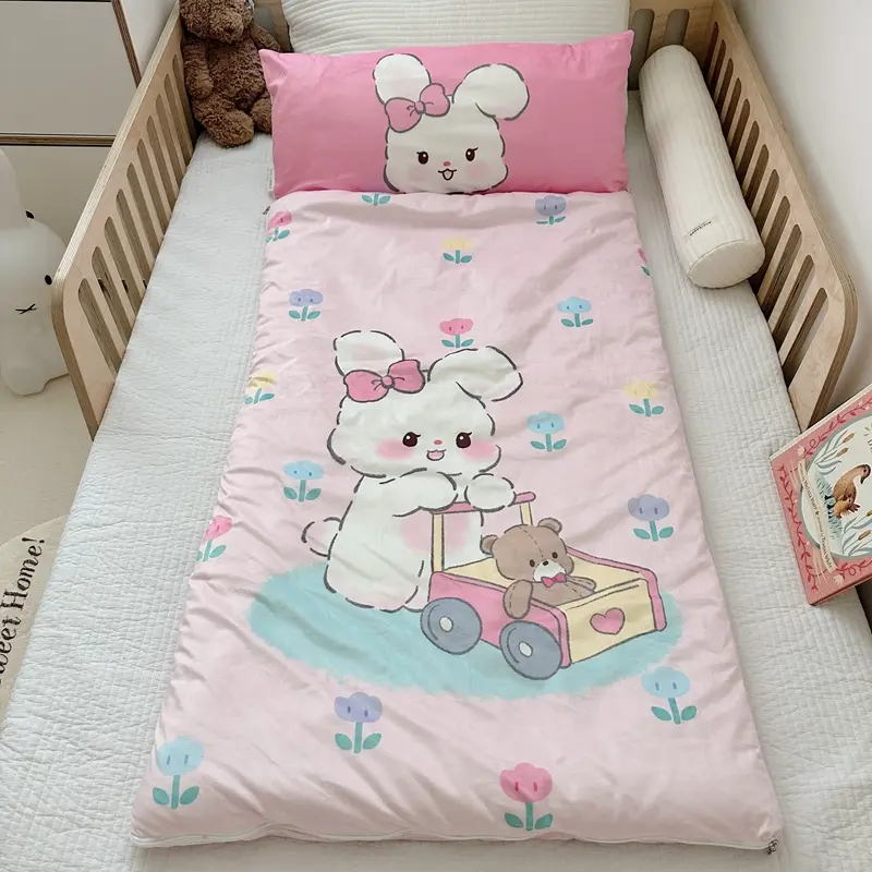 Flannel Sleeping Quilt Bag Kids Warm Mothercare Child Body Cover Cartoon Boy Girl Winter Comforter Home 70*150 Drop Shipping