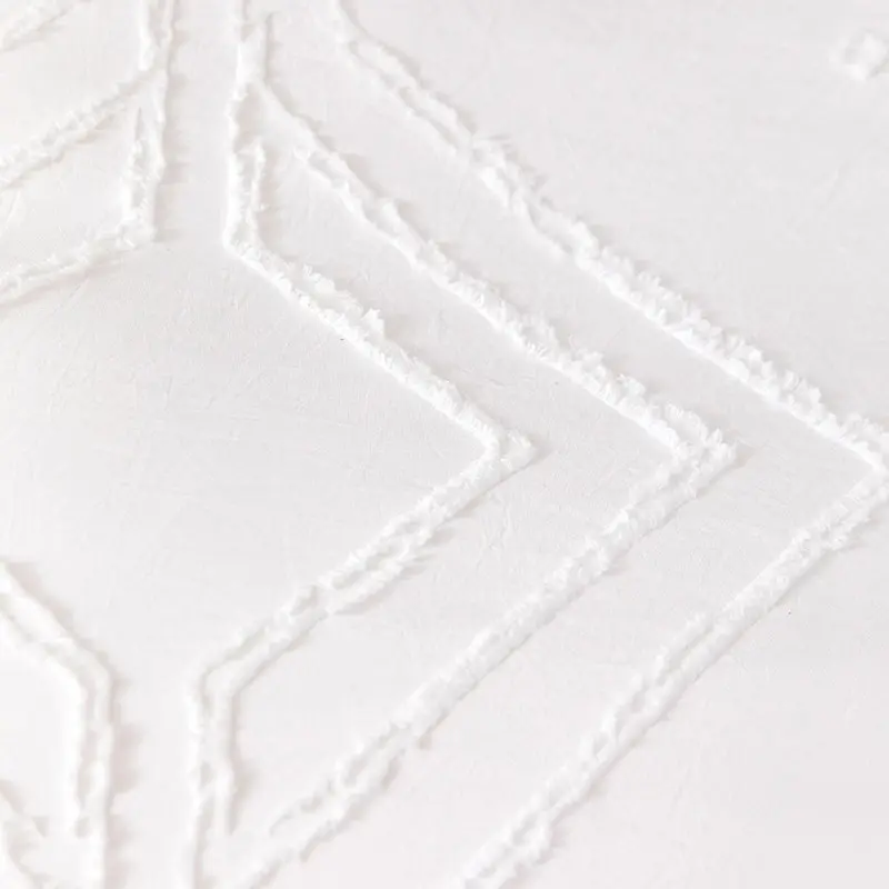 2/3pcs Duvet cover Set Tufted Carving Grid Home Bedding For All-Seasons White Quilt Cover+Pillowcase Double King Drop Shipping