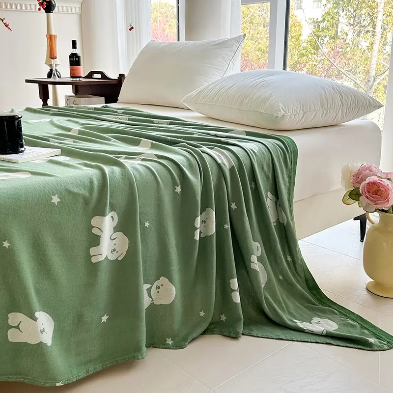 Bamboo Throw Blanket,Cool Feeling Star Moon Whale Bed Sofa Cover for Kids Adult,Summer Quilt,Office Nap Blanket,mantas de cama