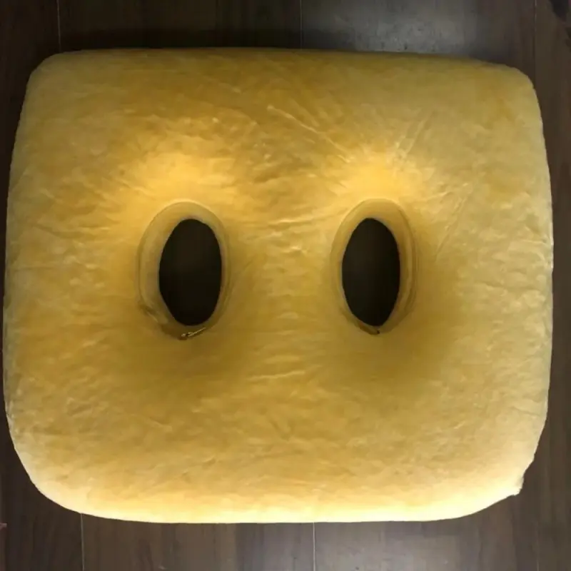 Rebound Seat Cushion with 2 Holes for Sitting Bones, Memory Foam, Peach Butt Chair Home Office Comfortable Buttocks Cushion