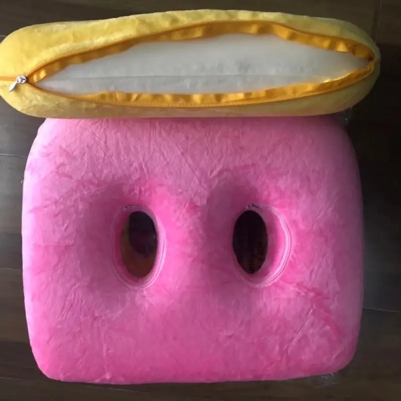 Rebound Seat Cushion with 2 Holes for Sitting Bones, Memory Foam, Peach Butt Chair Home Office Comfortable Buttocks Cushion