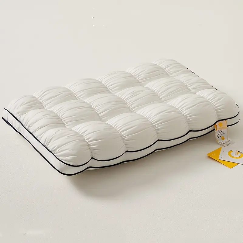New French Cloud 3D Bread Pillow for Home Hotel,Sleeping Bed Pillow, AdultNeck Health Care Pillow,Solid White Yellow Grey.48*74