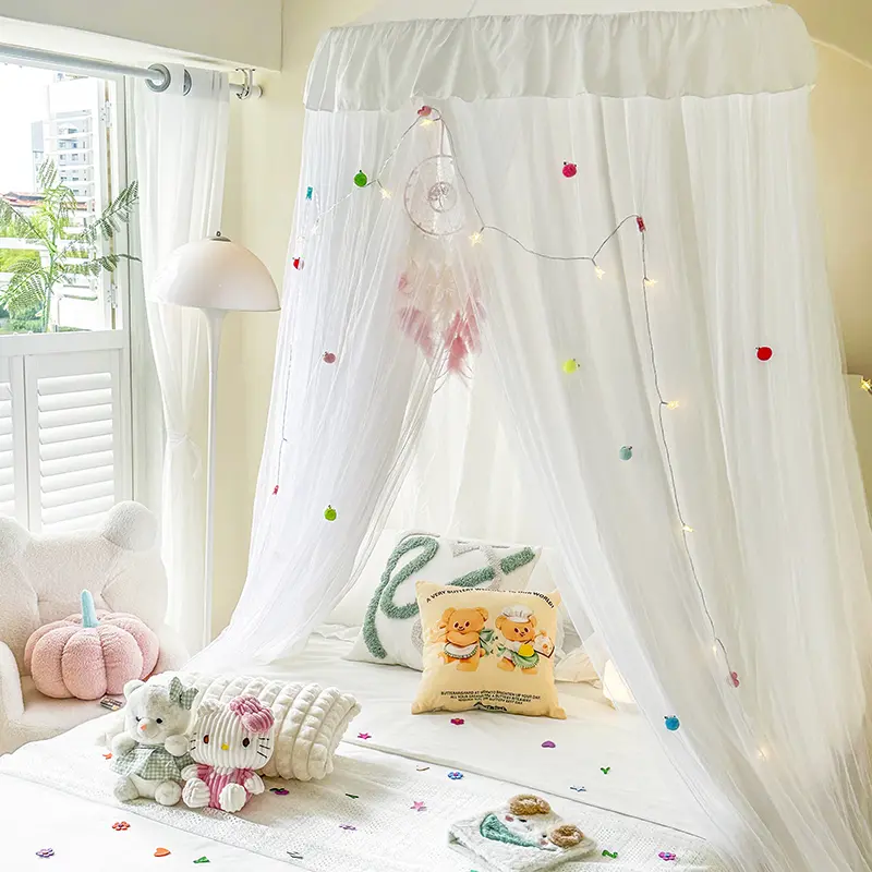 Bed Valance,Mosquito Net,Double-Layer Room Corner Decor,Dome Canopy Netting,White Hung Romantic Curtain,Girl Gift,Drop Shipping