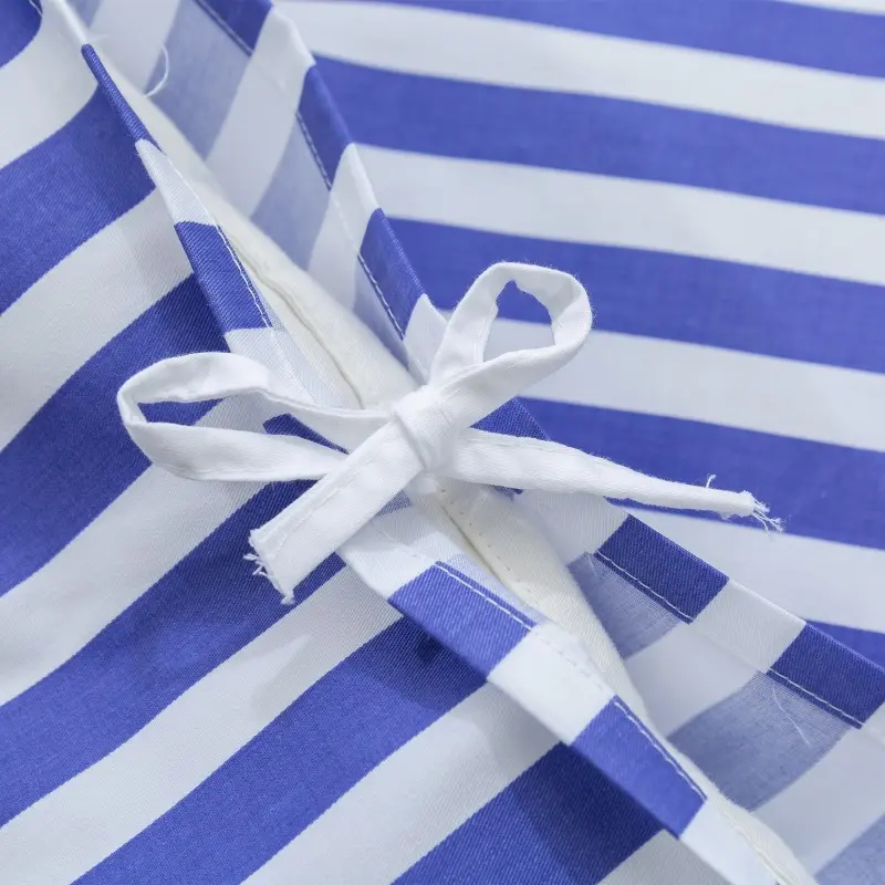 Stripe Bedding Set,Duvet Cover+Pillowcase+Flat Sheet For Hospital,Nursing Home,Health Center,Dormitory,Twin.Durable Customized