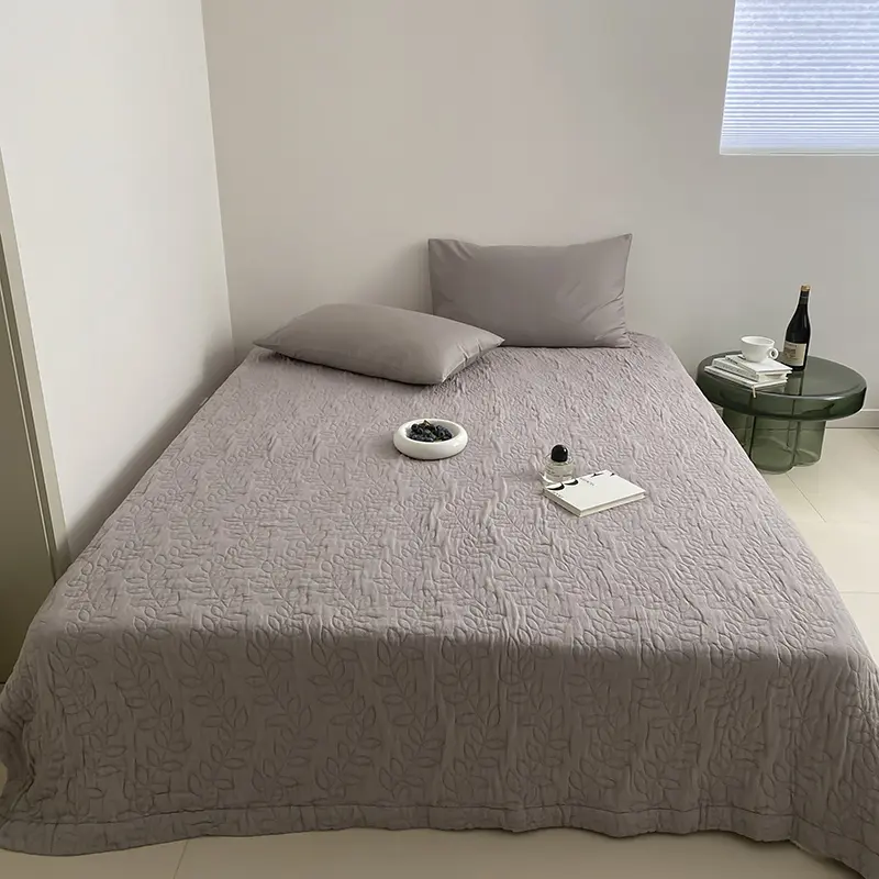 1pc Korean Style Summer Quilt,Thin Air Condition Comforter,Quilted Blanket Bed Cover Home Brief Bedspread Bedding 200*230m Full