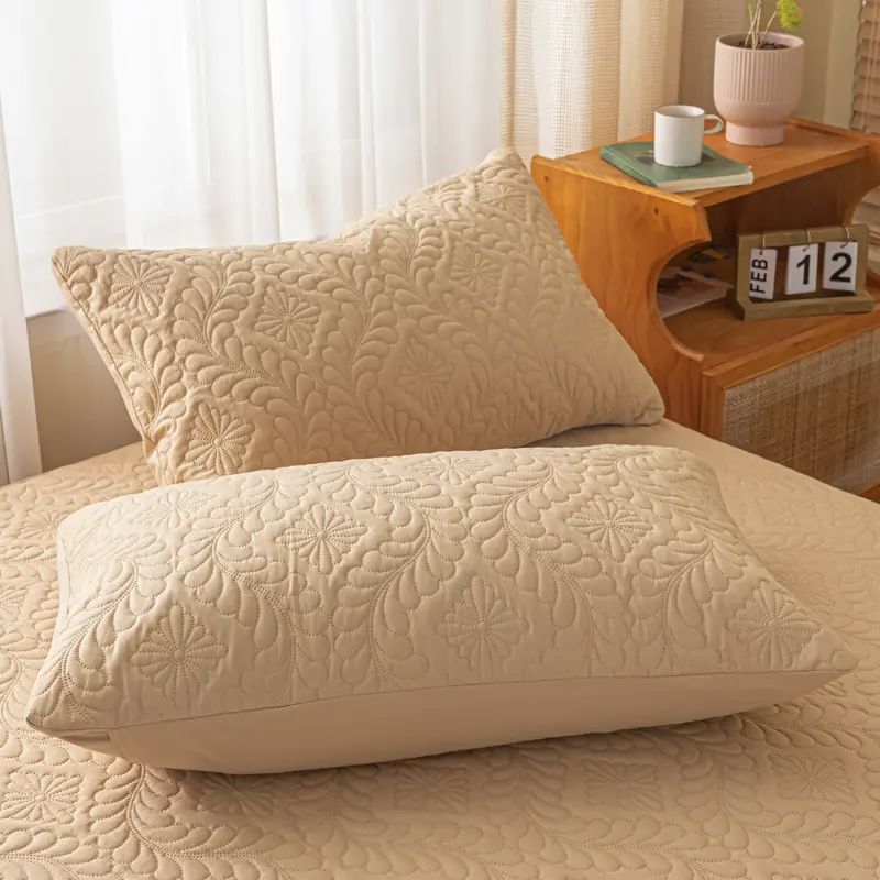 New Waterproof Pillowcase,Soft Washed Cotton Quilted Flower Home Pillow Cover For Four Season,Polyester capas de almofadas 48*74