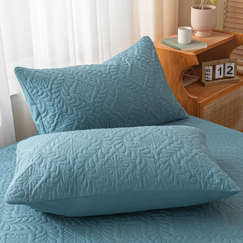 New Waterproof Pillowcase,Soft Washed Cotton Quilted Flower Home Pillow Cover For Four Season,Polyester capas de almofadas 48*74