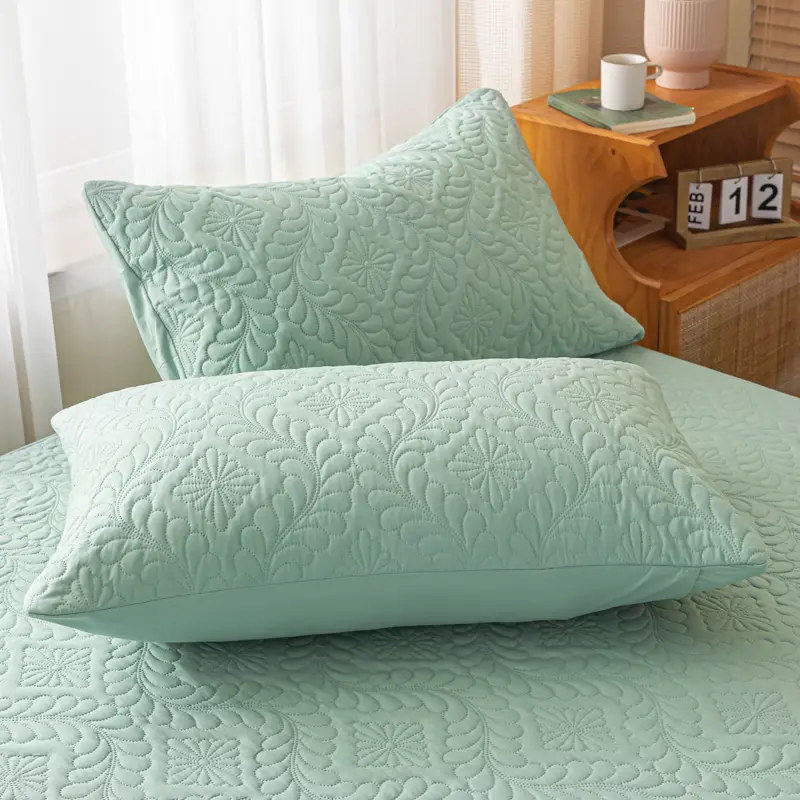 New Waterproof Pillowcase,Soft Washed Cotton Quilted Flower Home Pillow Cover For Four Season,Polyester capas de almofadas 48*74