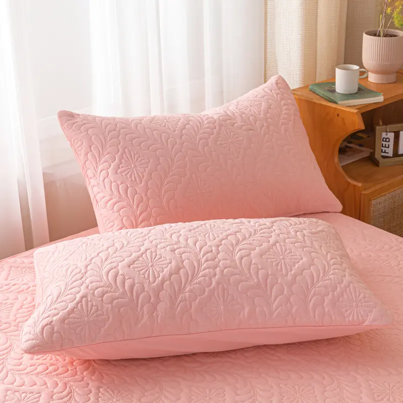 New Waterproof Pillowcase,Soft Washed Cotton Quilted Flower Home Pillow Cover For Four Season,Polyester capas de almofadas 48*74