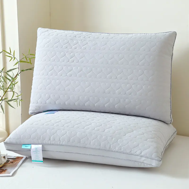 1pc Cooling Ice Silk Face Sleeping Pillow for Adult Neck Health Care Low Pillows Home Bed Cushion Pink Blue Grey Color 48x74cm