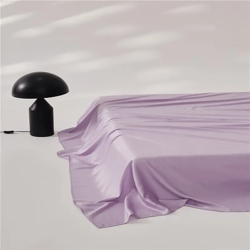 Luxury Lyocell Fiber Flat Sheet For Single Double King Summer Smooth Silky Tencel Solid Bed Sheet Linens Plain Cool Home Textile