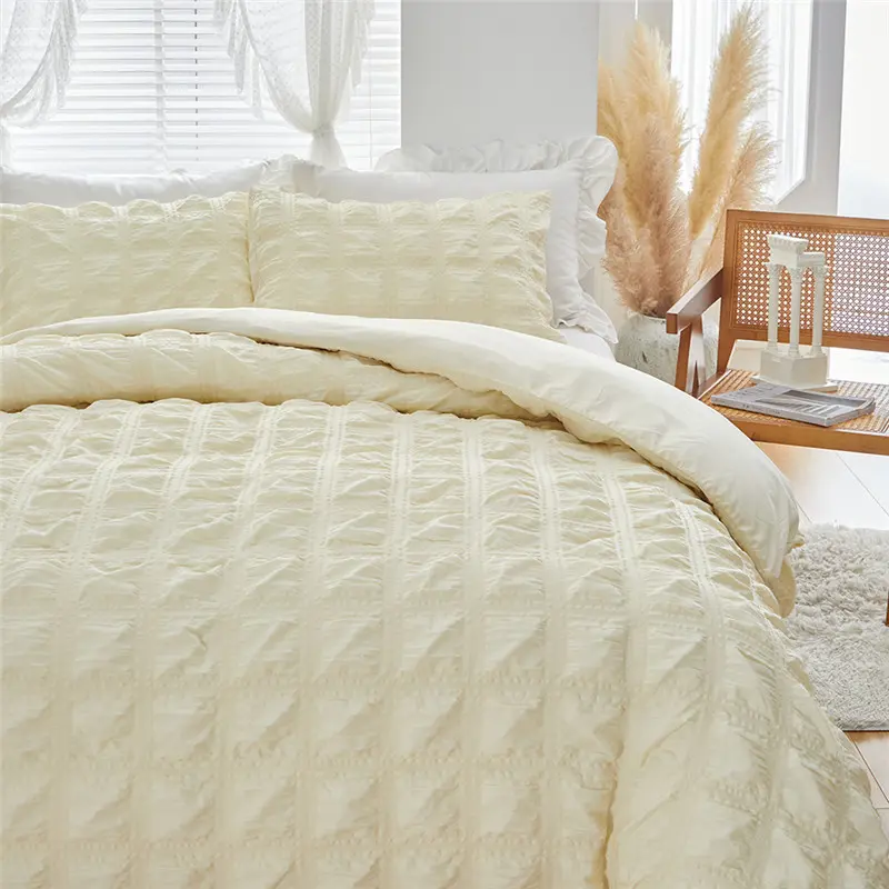 Duvet Cover Set AB Side Comforter Cover+pillowcase Solid Home Bedding USA/EU king Single No Sheet bettwäsche baumwolle 135x200