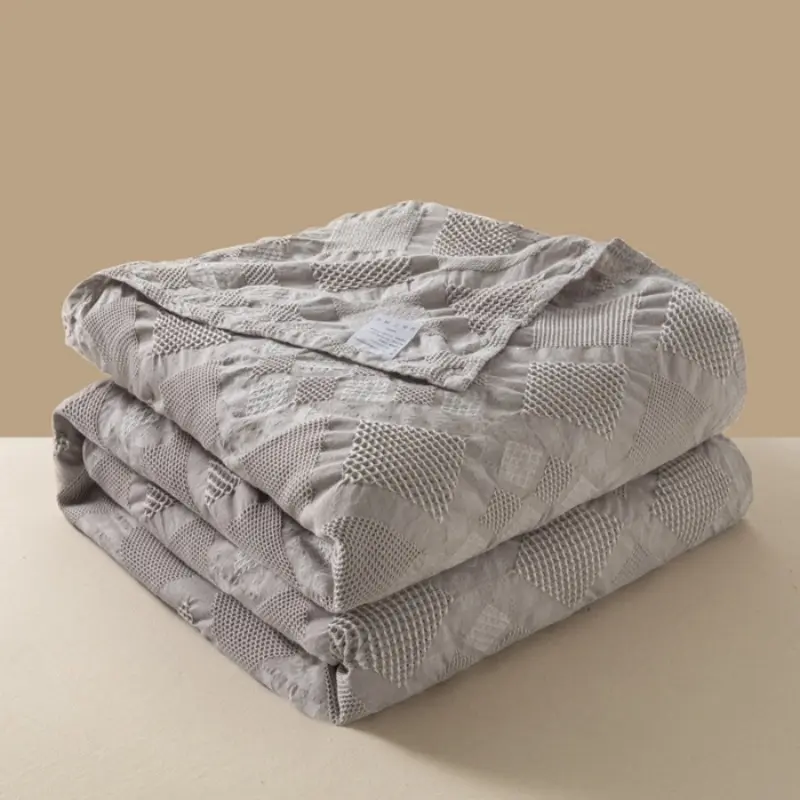 A Type Cotton Throw Blanket,Soft Summer Quilt Air Condition Comforter,Home Jacquard Geometric Bed Cover Bedspread Drop Shipping