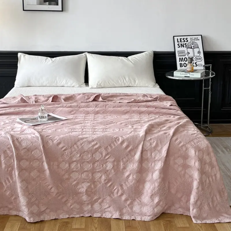A Type Cotton Throw Blanket,Soft Summer Quilt Air Condition Comforter,Home Jacquard Geometric Bed Cover Bedspread Drop Shipping