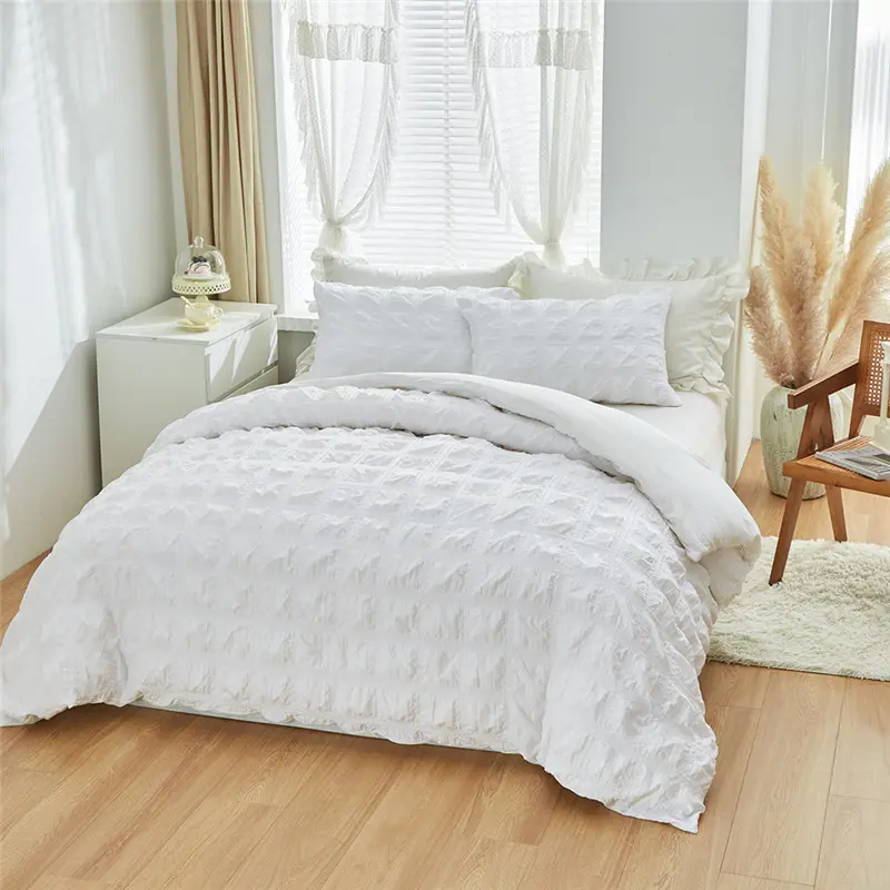 Duvet Cover Set AB Side Comforter Cover+pillowcase Solid Home Bedding USA/EU king Single No Sheet bettwäsche baumwolle 135x200