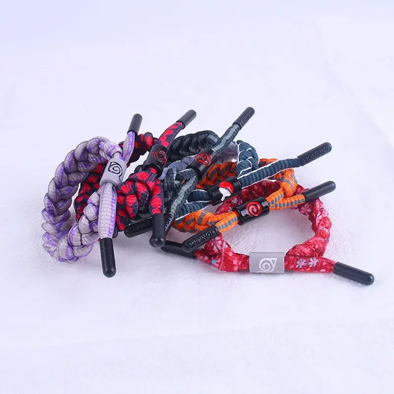 Naruto Anime Bracelet Lovers Couple Rope Cosplay Wristband for Men Women Adjustable Rope Kakashi Sasuke Hyuga Hinata Itachi Toys