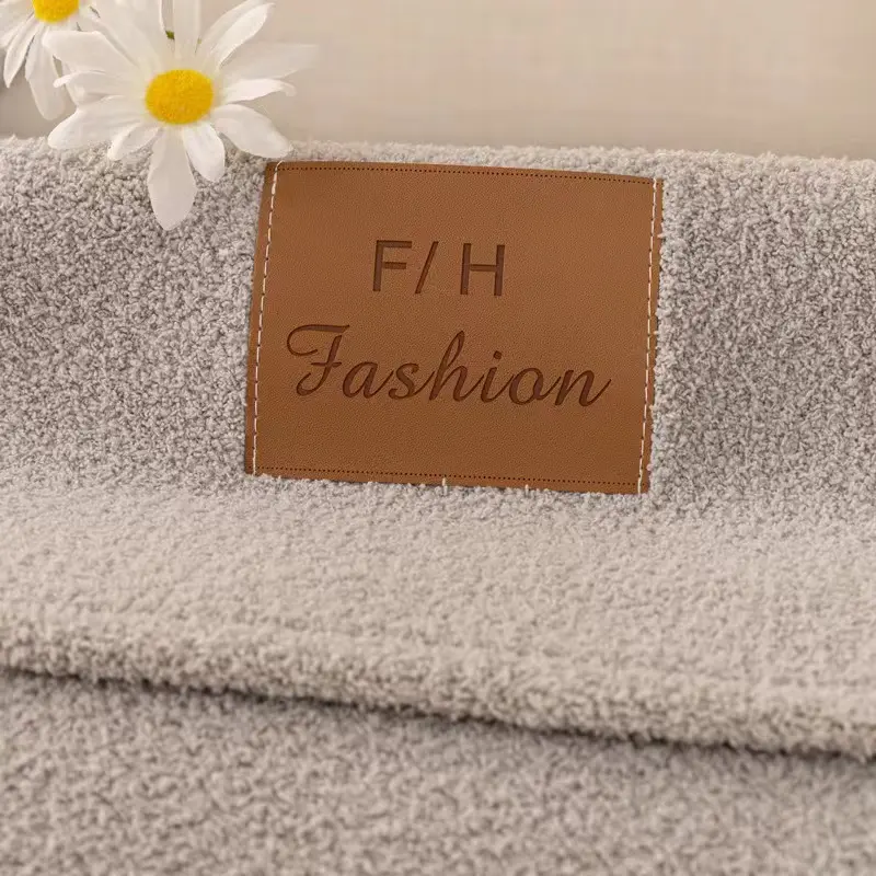 Winter Warm Thicken Lamb Plush Sofa Towel Fashion Solid Color Soft Sectional Sofa Covers for Living Room Non-slip Couch Cover