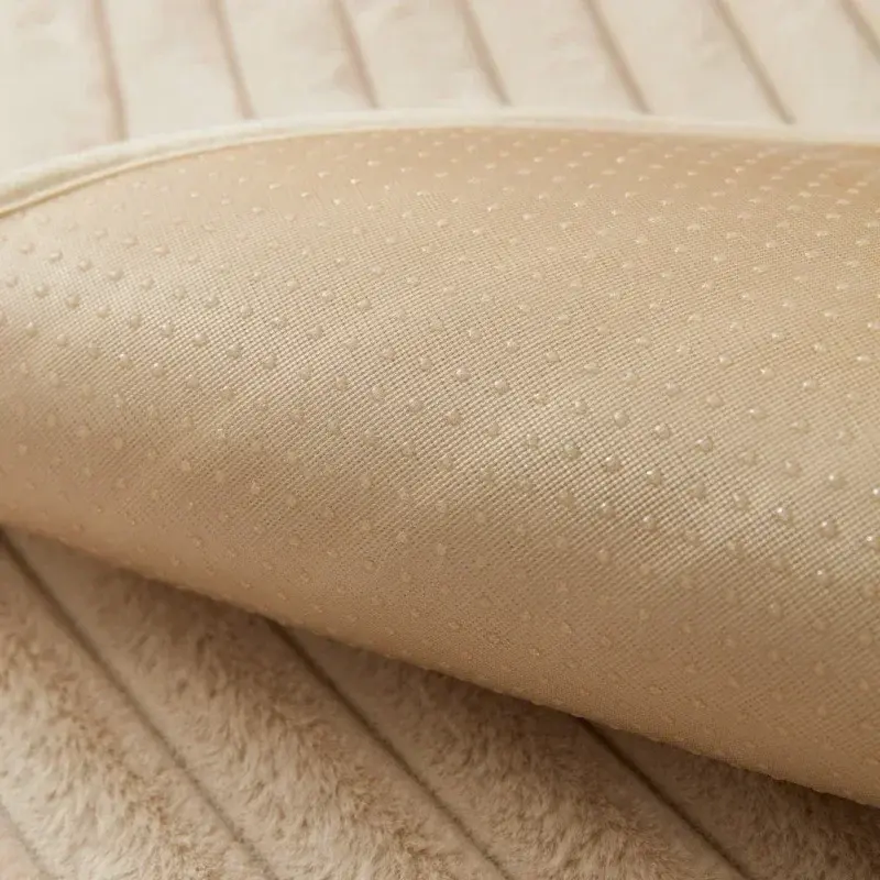 Winter Warm Thick Plush Couch Cover L-shaped Sectional Anti-slip Sofa Cover Super Soft Rabbit Plush Quilted Sofa Towel
