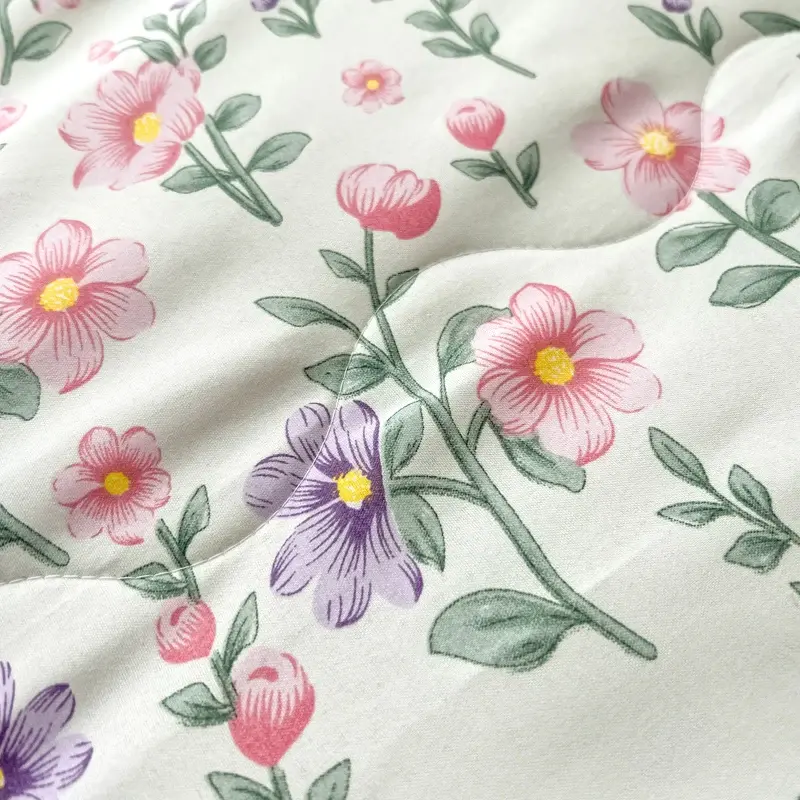 Summer Soft Quilt Printed Washed Cotton Cool Quilt Air Conditioning Comforter Office Blanket