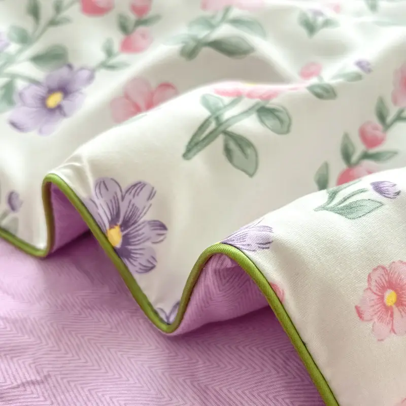 Summer Soft Quilt Printed Washed Cotton Cool Quilt Air Conditioning Comforter Office Blanket