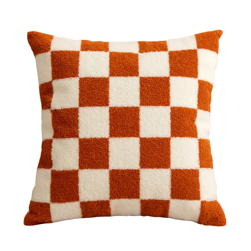 Nordic Lluxury Retro Cushion Cover Thick Velvet Plush Pillowcase 45x45cm Embroidery Pillow Case for Living Room