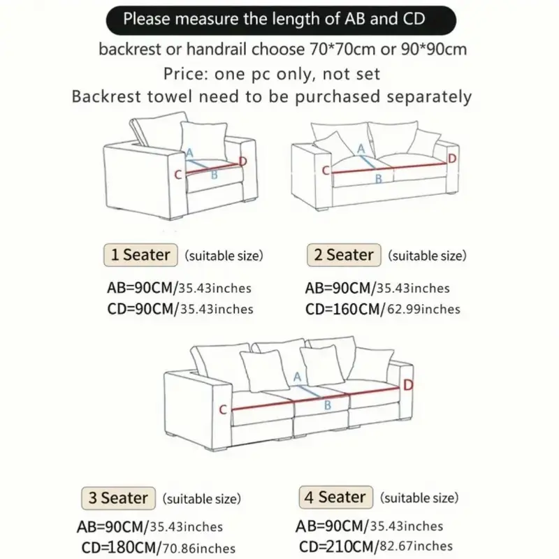 1pc Modern Art Deco Chenille Sofa Cover Pet-Friendly Wear-Resistant Furniture Protector Fit for 3/2/4-Seater & Sectional Sofas