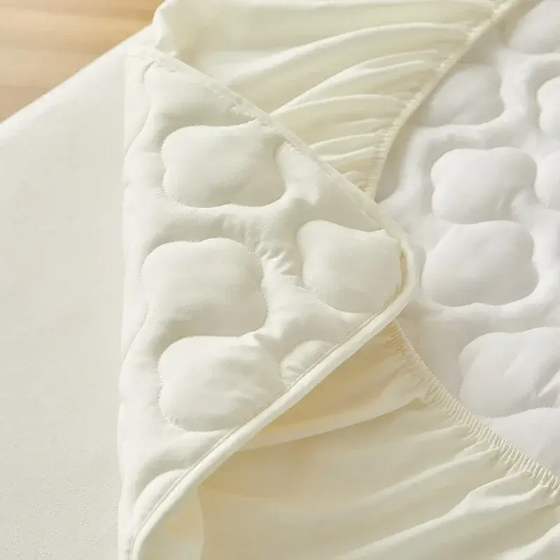 Cotton Quilted Mattress Cover Thick Breathable Antibacterial Bed Fitted Sheet All-inclusive Bed Cover Not Included Pillowcase