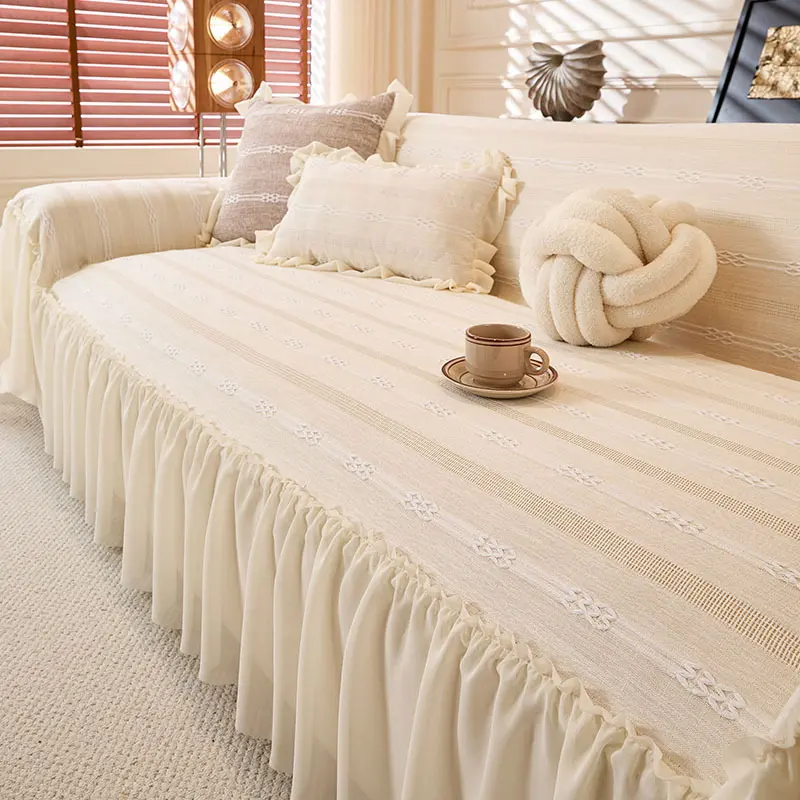 1pc New Chinese-style sofa cover  one-piece light luxury  high-end sense  universal in all seasons  straight row cover