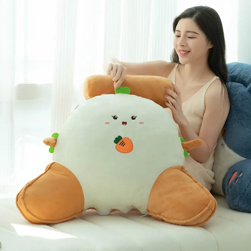 1pc Summer Bedside Cushion Pillow Backrest Dormitory Bed Reading and Playing Sofa Waist Support Office Supportive