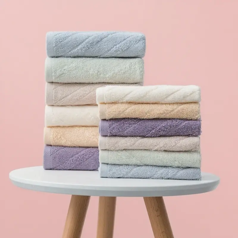 3pcs Towel Set Solid Color Super Soft Fluffy Bath Towel 100% Cotton 32s Good Quality Bath Towels Shower Towels for Adult
