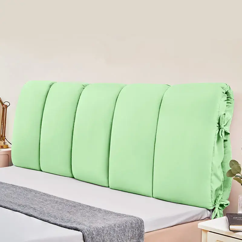 Removable Washable Soft Headboard Pillow High Rebound Sponge Backrest Headboard Cover Luxury Suede King Queen Size Head Cover
