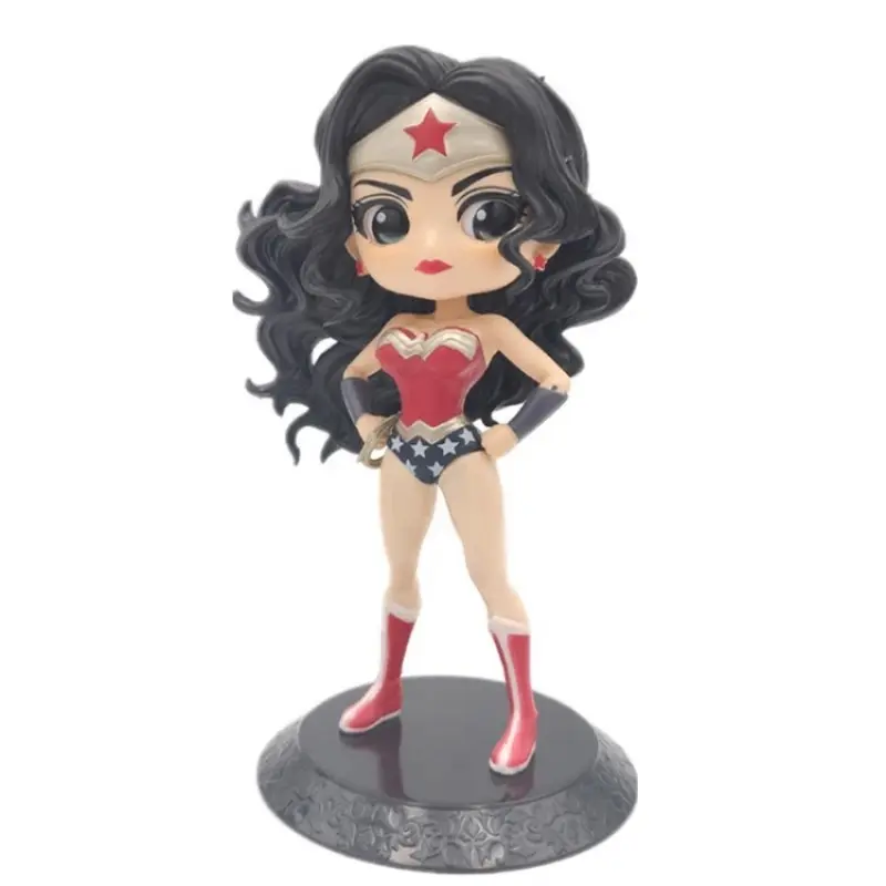 15cm Avengers Anime Doll Spider man Harley Quinn Wonder Woman Catwoman Movable Doll Cake Decoration Handmade Decoration Pendant