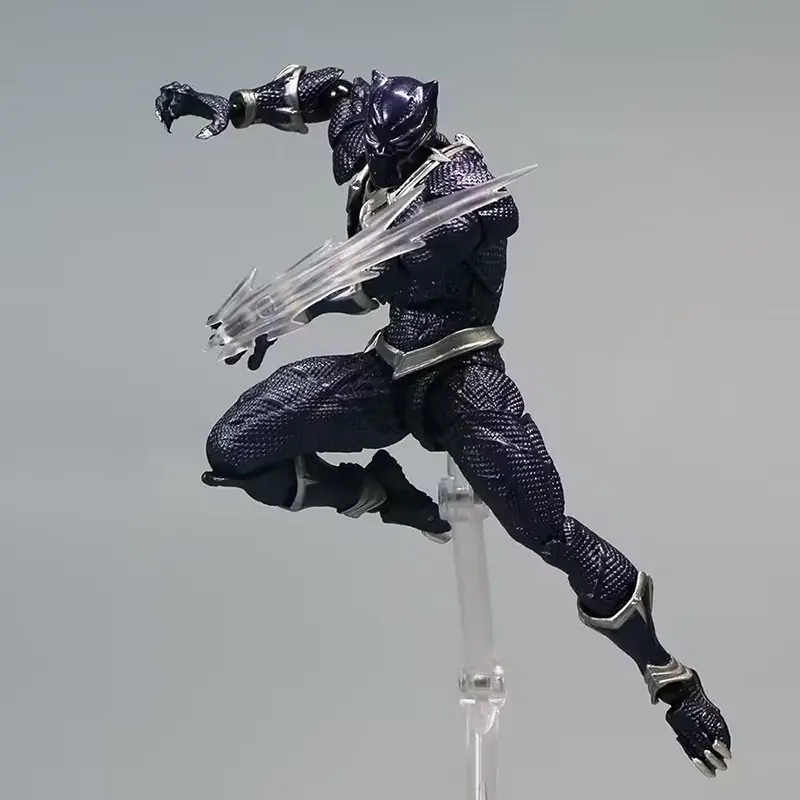 Black Panther Revoltech Yamaguchi Figure Black Panther King of Wakanda Action Figures Toy Model Collection Doll Birthday Gifts