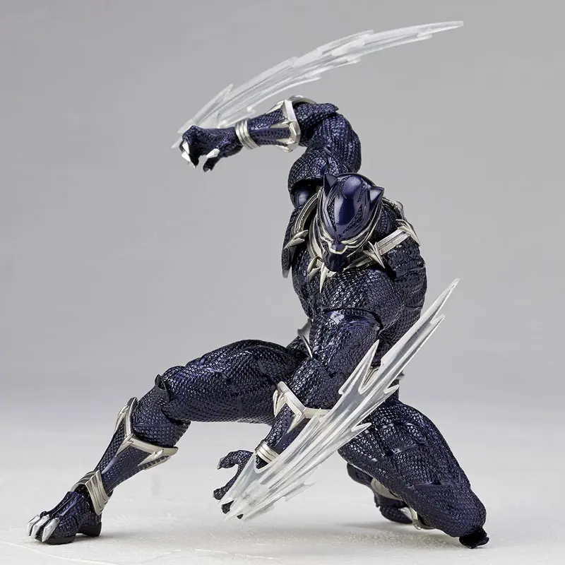 Black Panther Revoltech Yamaguchi Figure Black Panther King of Wakanda Action Figures Toy Model Collection Doll Birthday Gifts