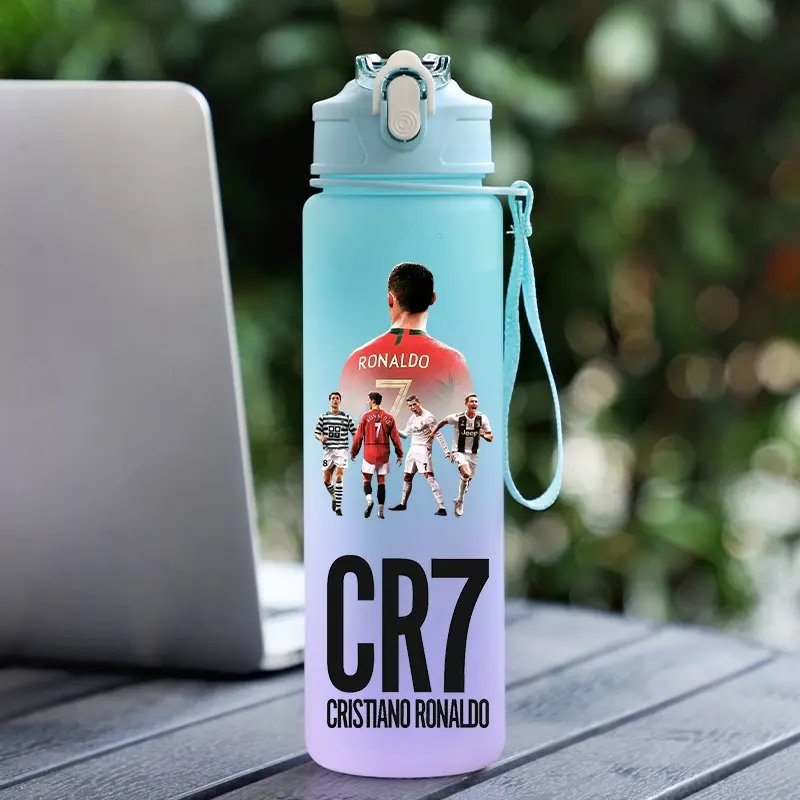 CR7 Cristiano Ronaldo World Football Stars High-value Large Capacity Portable Water Cup Drinking Bottle