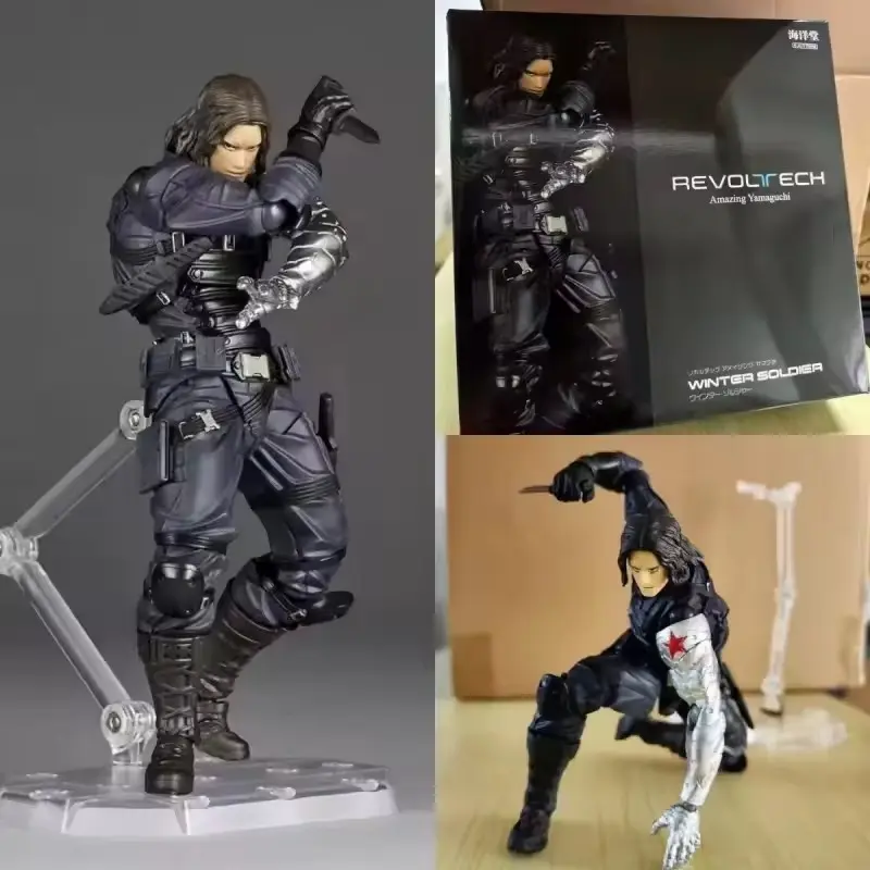 Moon Knight Figure Revoltech Amazing Yamaguchi Marc Spector Action Figurine 16cm Collection Ornament Model Toys Birthday Gifts