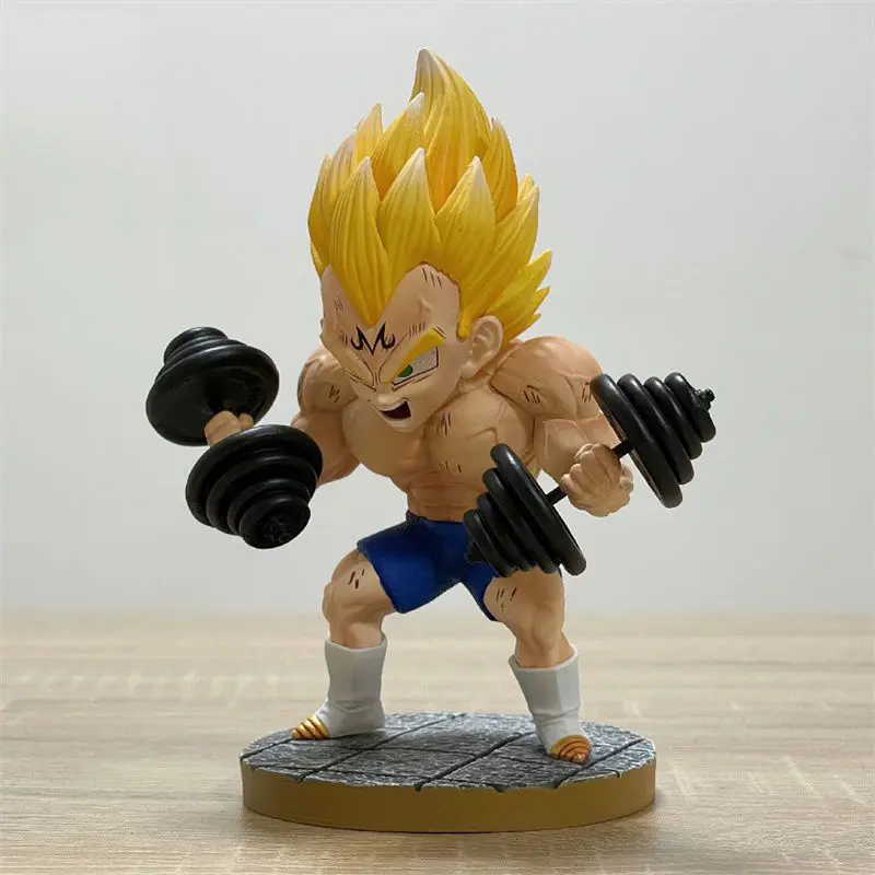 Dragon Ball Z Figure Trunks Vegeta Fitness Figure Goku Bodybuilding muscle Lifting dumbbells Ver. Figurine Collectible Toy Gifts