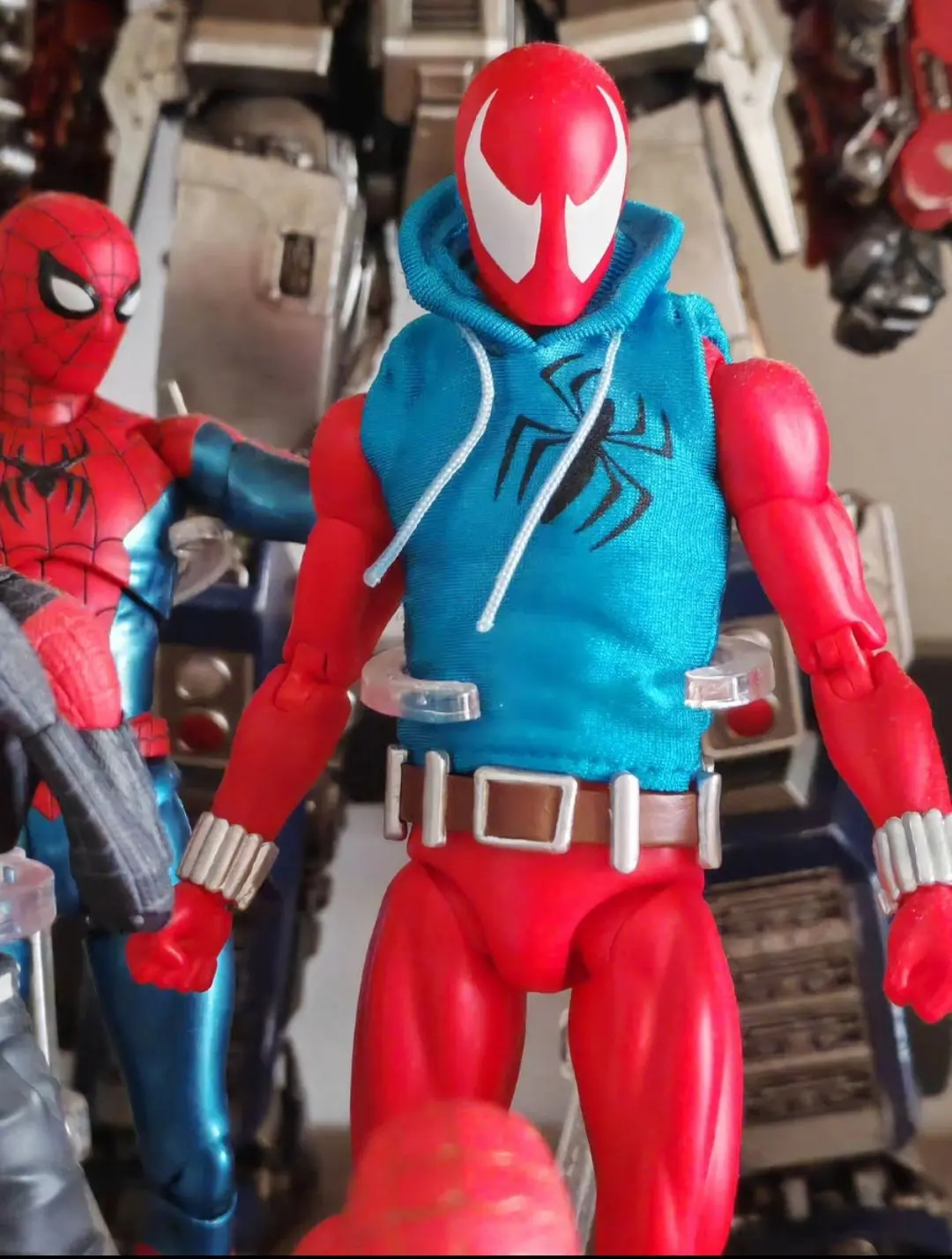 CT Toys Spiderman Mafex 186 Figure Scarlet Spider The Amazing Spider-Man Comic Action Figure KO Model Figurine Kid Toy Gift