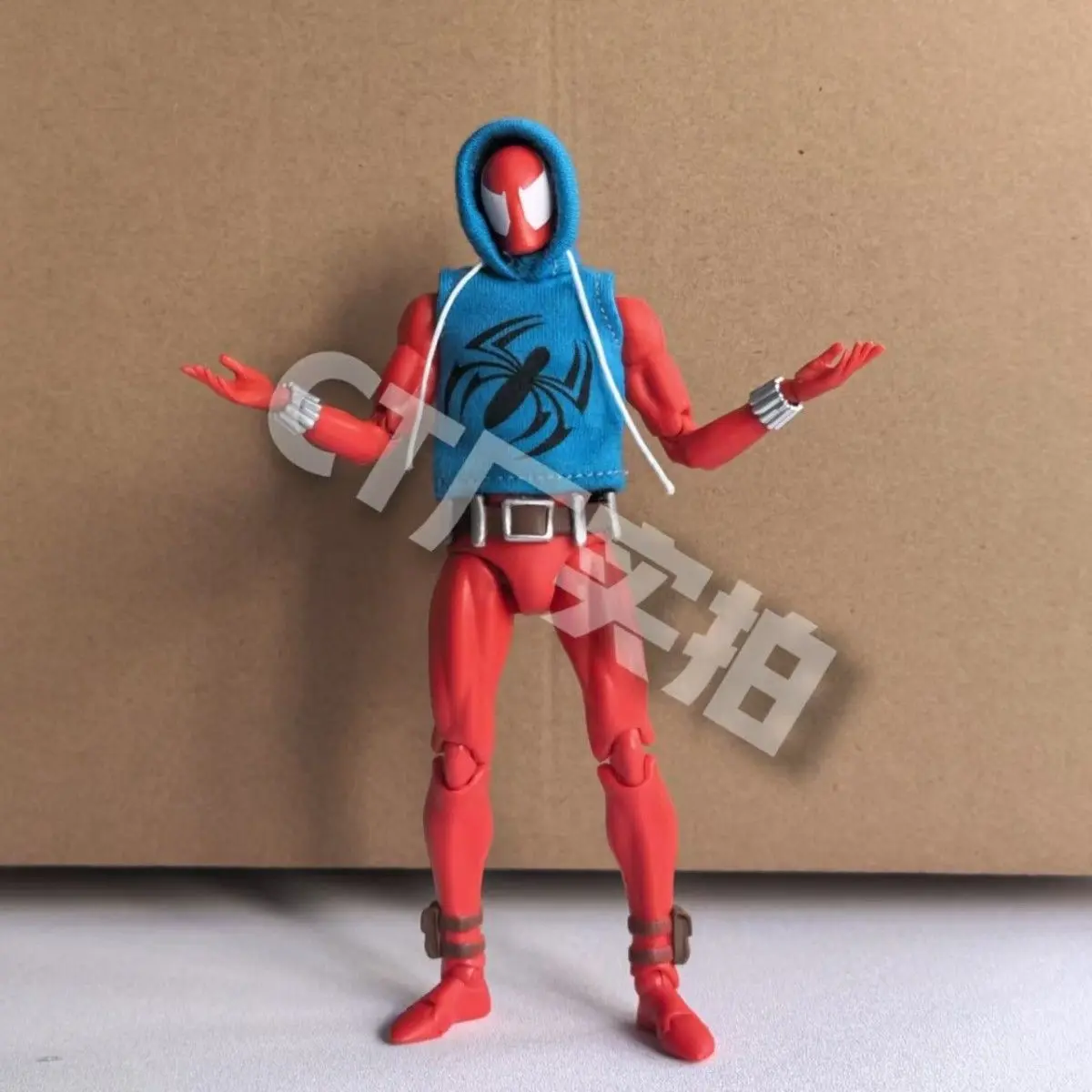 CT Toys Spiderman Mafex 186 Figure Scarlet Spider The Amazing Spider-Man Comic Action Figure KO Model Figurine Kid Toy Gift