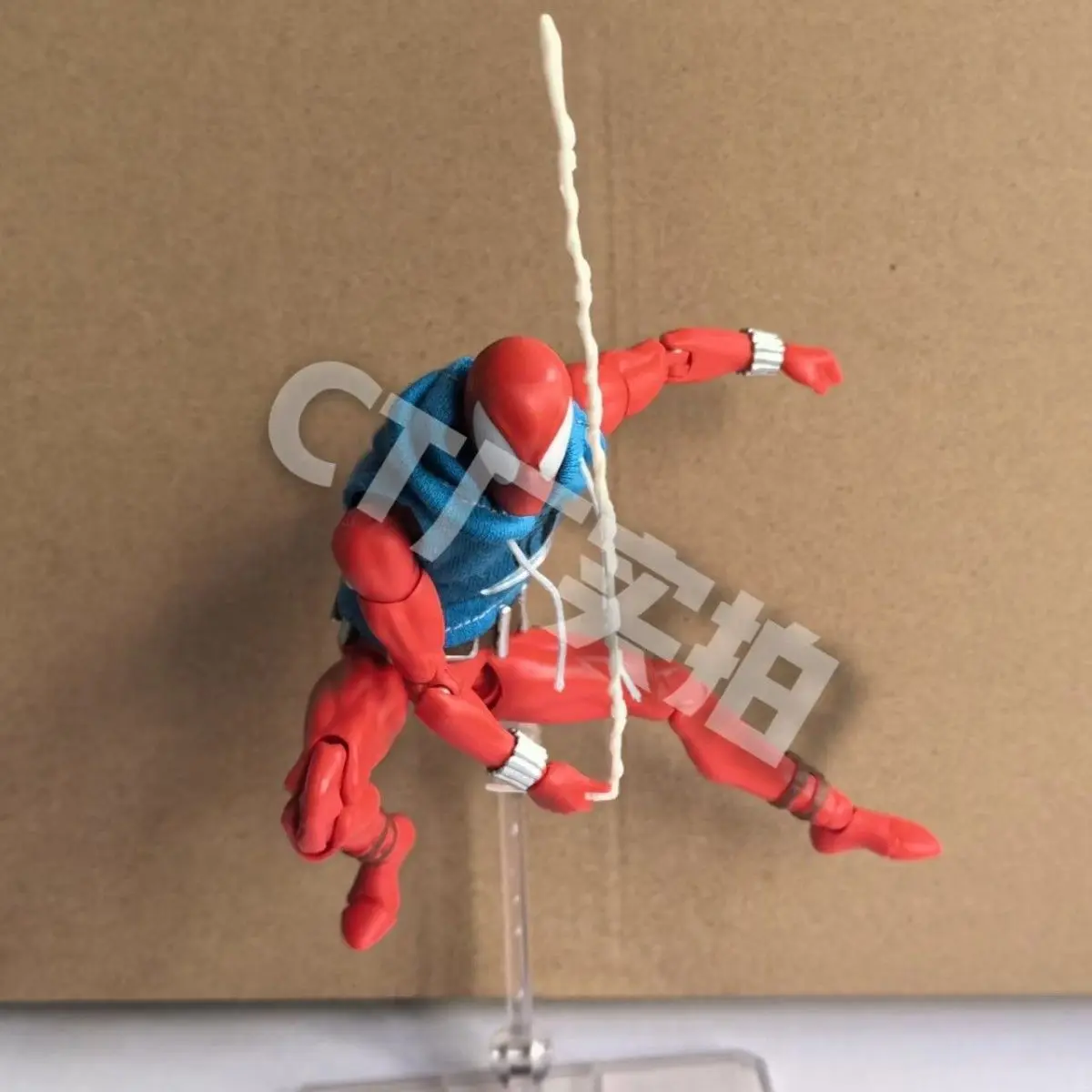 CT Toys Spiderman Mafex 186 Figure Scarlet Spider The Amazing Spider-Man Comic Action Figure KO Model Figurine Kid Toy Gift