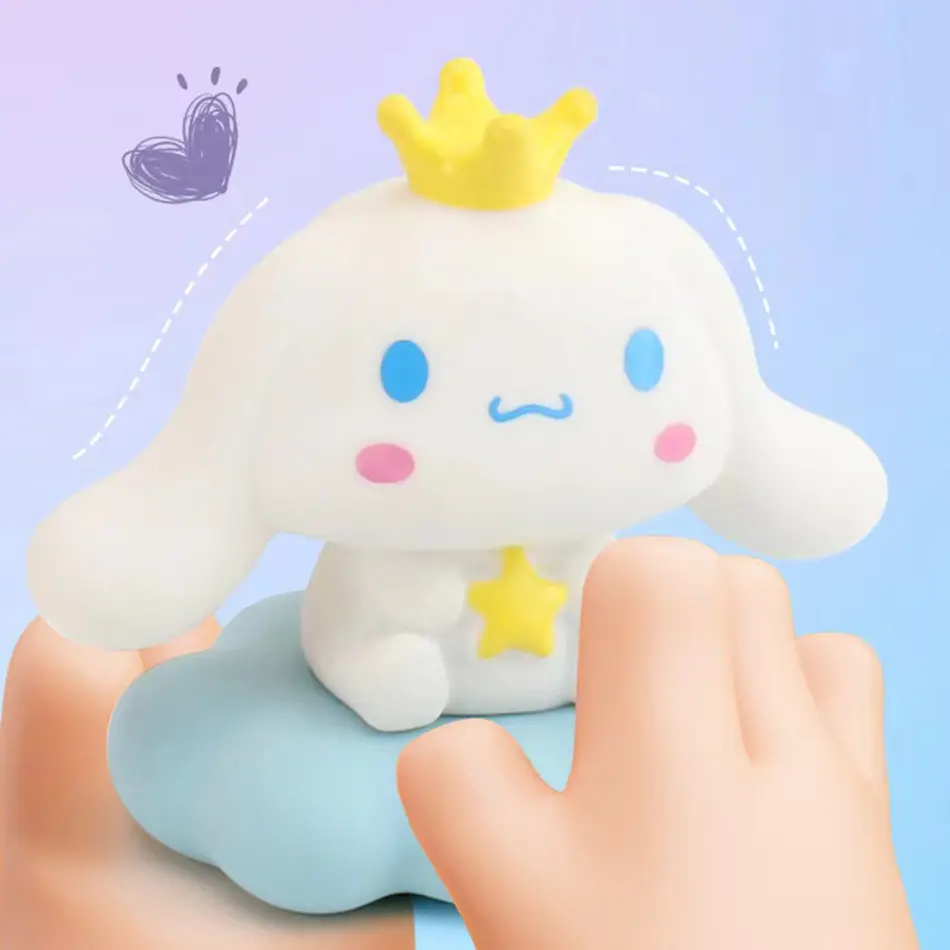 Sanrio Hello Kitty Kuromi Cinnamoroll Kawaii Night Light Glowing Children Toy Bedside Lamp Anime Cute Children Kid Present Gifts