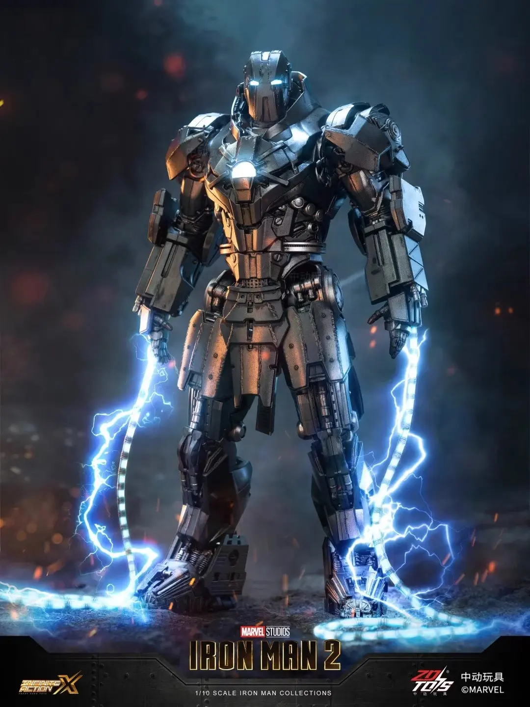 ZD Toys Iron Man Series Blacklash Figures 1/10 Whiplash Action Figurines Movie Statue Model Adult Collect Gift