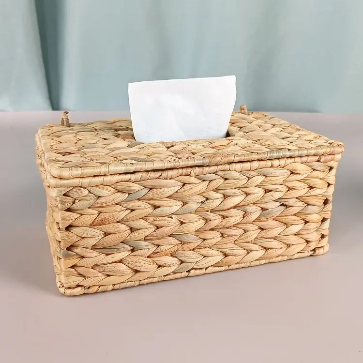 INS Gourd Grass Tissue Box Handmade Storage Box Pastoral StyleTableware Storage Box Living Room Tissue Paper Storage Basket