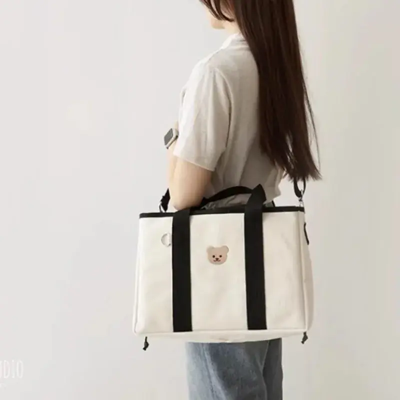 Korean Ins Mommy Bag Large Capacity Bear Handheld Hanging Bag New Lightweight Storage Mommy and Baby BagBaby Diaper Bag